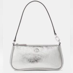 NWT Kate Spade ♠️ Kayla Metallic Convertible Silver Wristlet Purse 👜